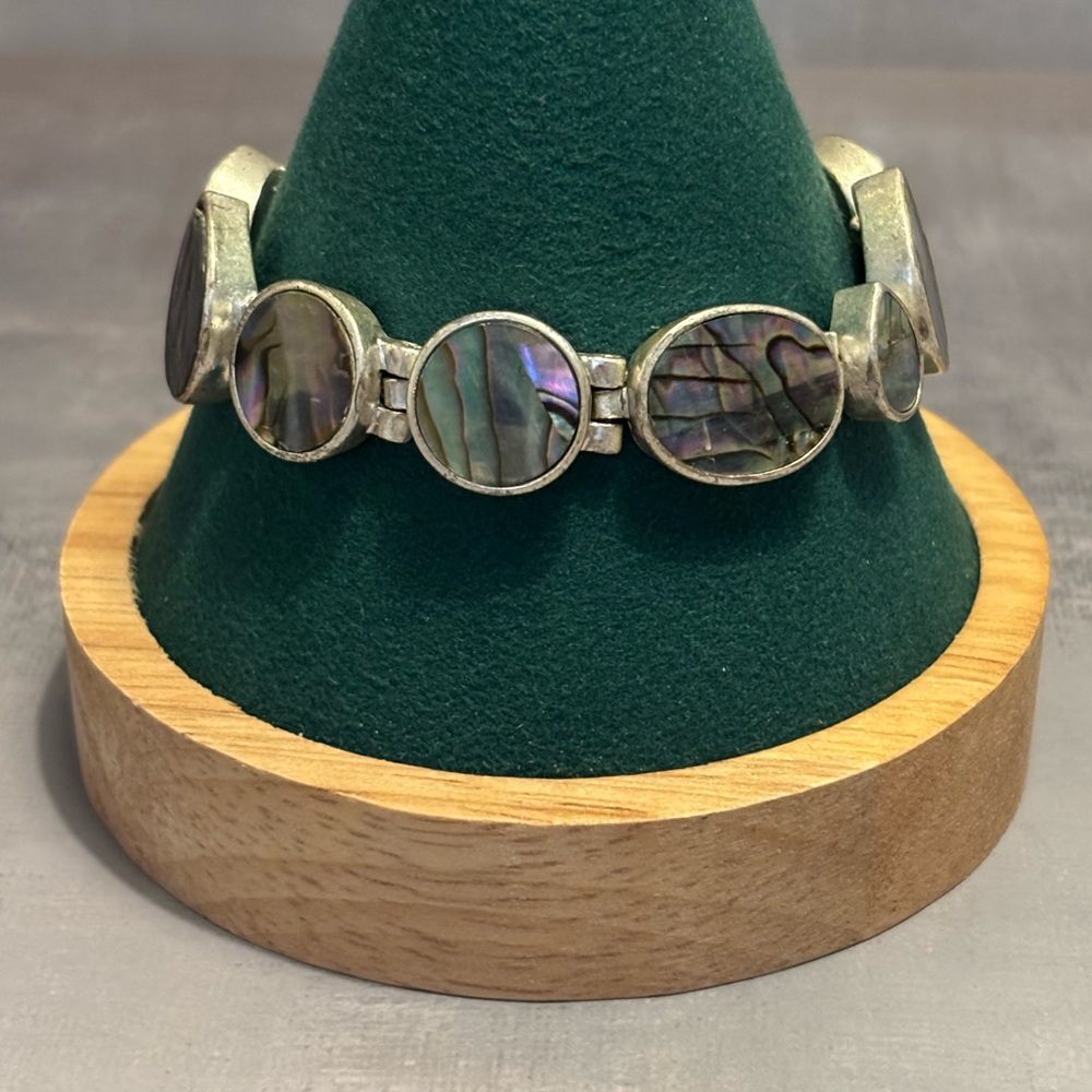 Kenneth Cole Ny Abalone Shell Toggle Bracelet 7” - image 1